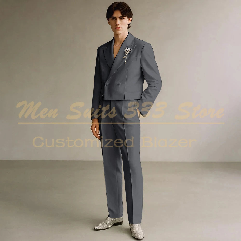 Costume Formel de Luxe KSDN – Double Boutonnage, Coupe Droite &amp; Sur-Mesure Premium