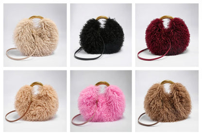 Cabas en Fausse Fourrure – Style Tendance Y2K