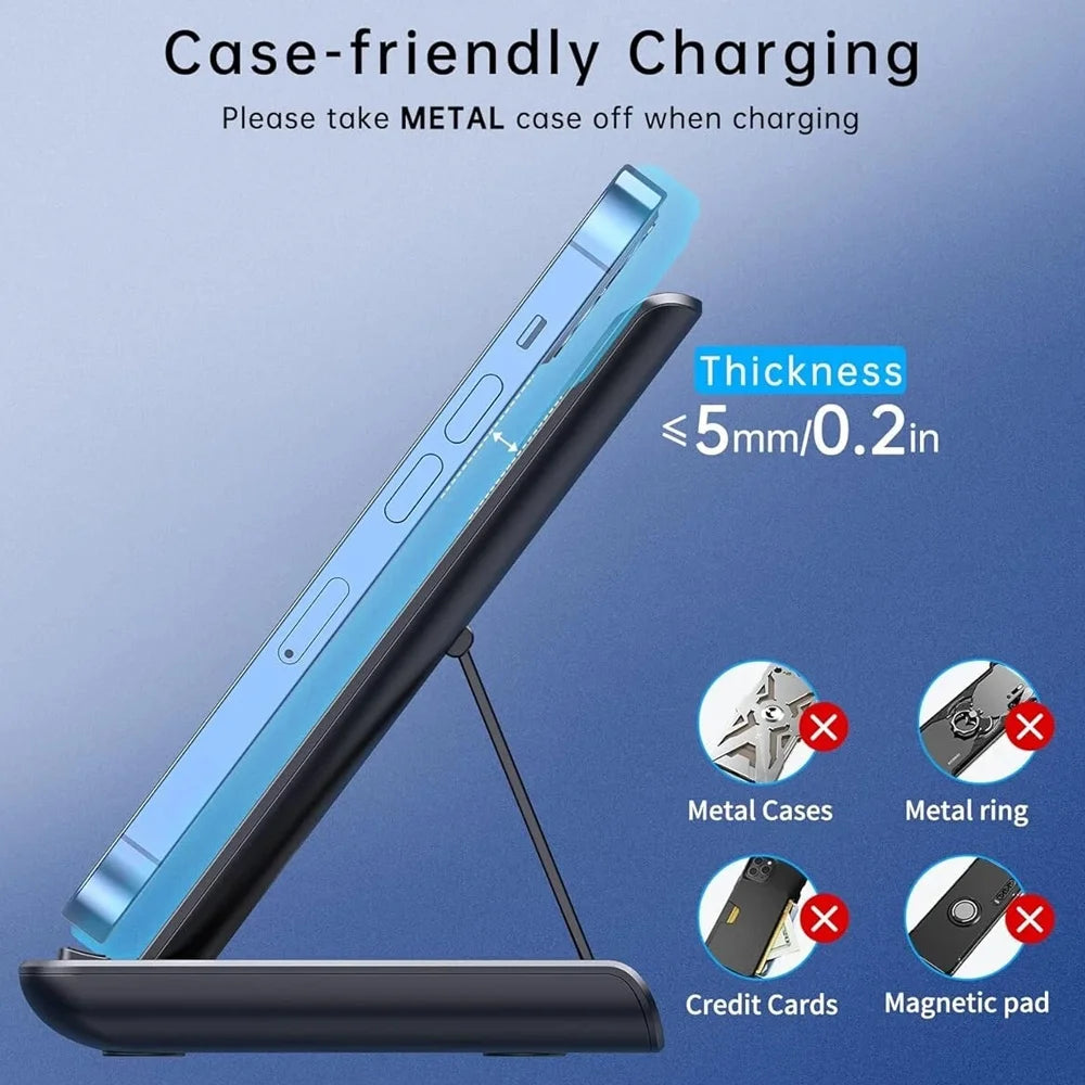 3 in 1 30W Foldable Wireless Charging Station for iPhone 17 16 15 14 13 Pro Max iWatch Ultra Airpods Pro Fast Charger Stand Dock