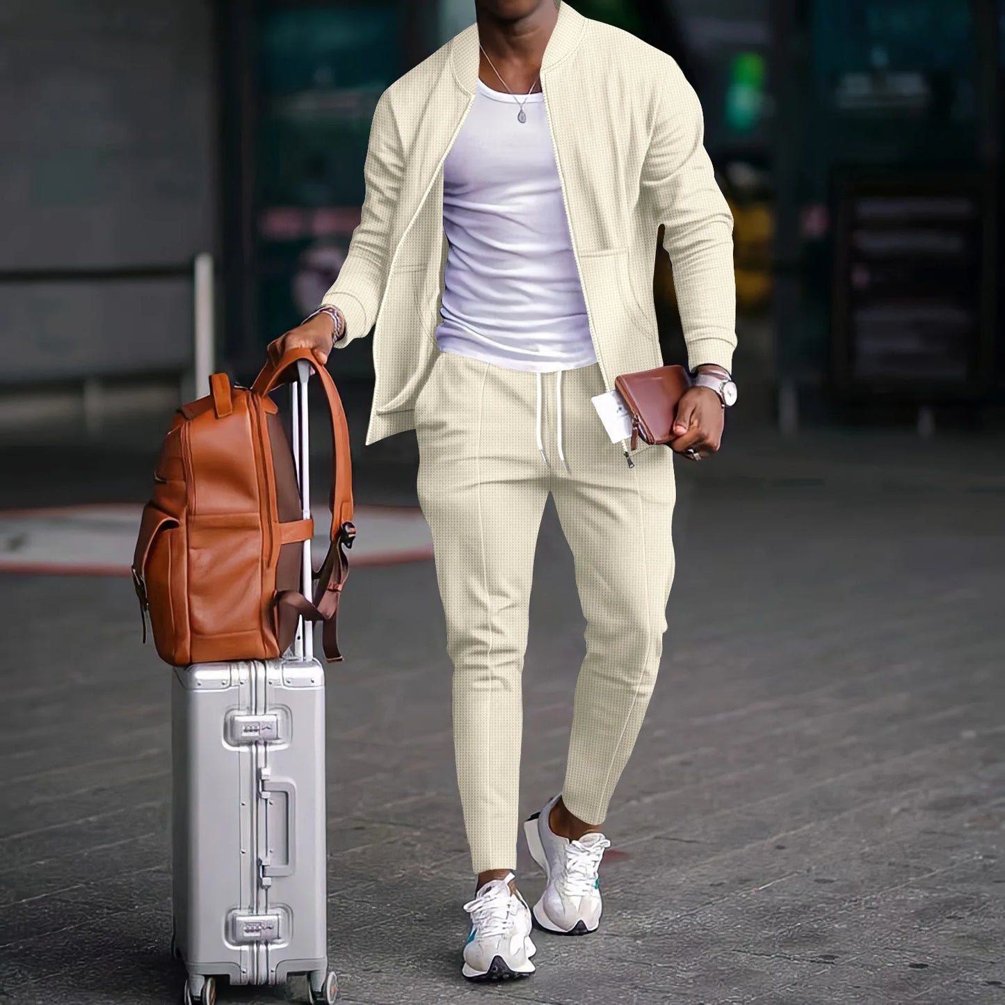 Ensemble Sportif – Style Urbain &amp; Confort Quotidien (Printemps-Automne)