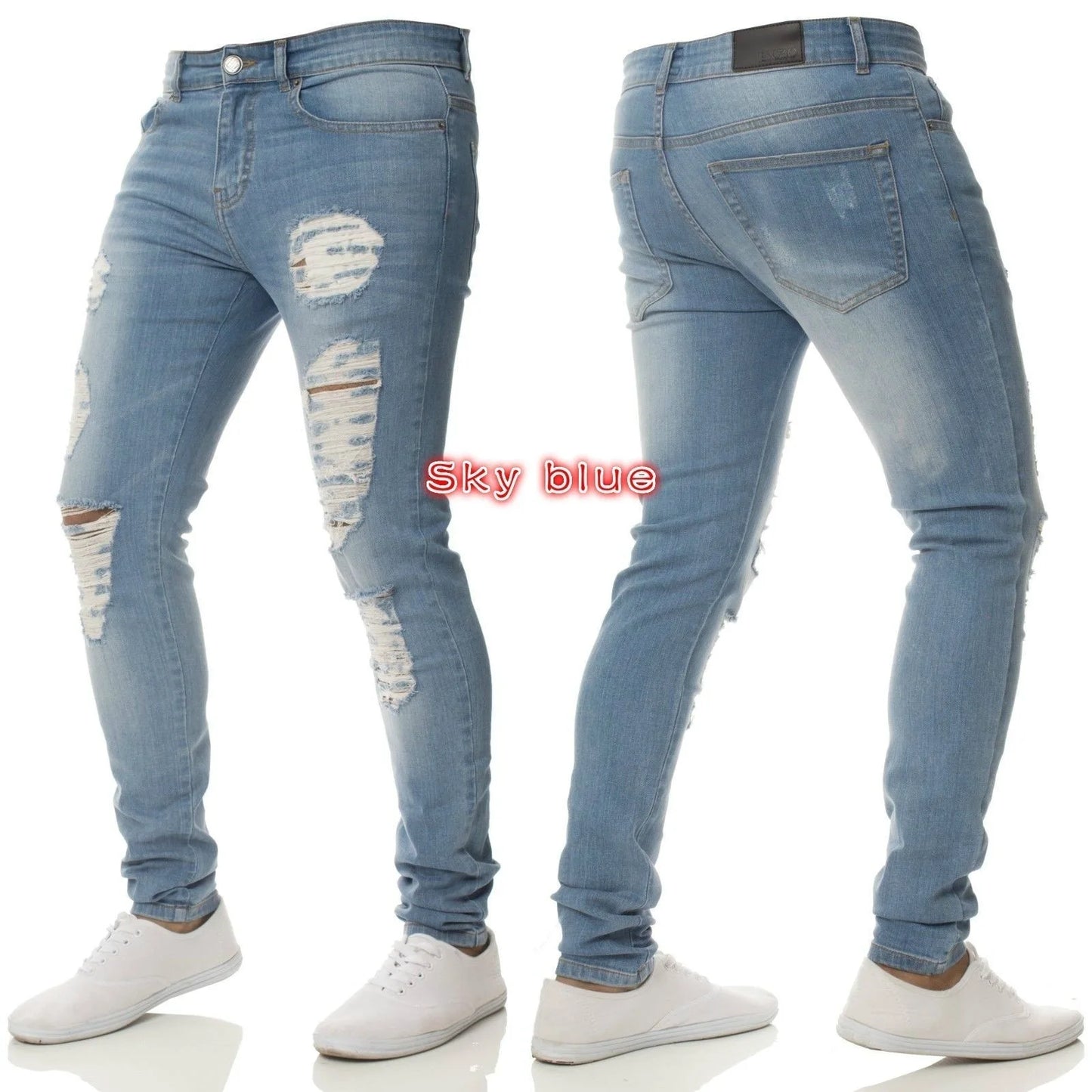 Jean Coupe Pencil en Denim Premium – Style Casual, Taille Basse &amp; Fini Adouci