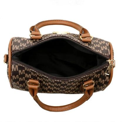 Women Alphabet Shoulder Bag with Golden "M" Logo, Synthetic Faux Leather Small Crossbody Bag for Work, Travel, Parties, and Gift