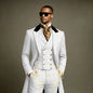 Costume de Mariage Formel – Coupe Droite, Veste Longue Toutes Saisons (Mélange Coton, Polyester &amp; Viscose)