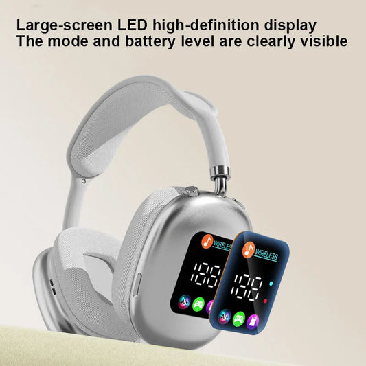MAX600 Wireless Head-mounted Bluetooth Headset with Digital Display and Card Reader