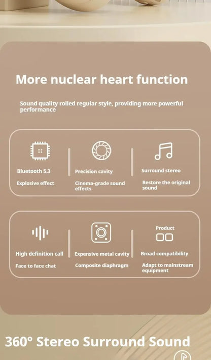 Over-Ear Hi-Fi Stereo M5 Headsets Wireless Bluetooth 5.3 Headphones Sports Gaming Earphones Support TF/AUX Noise Reduction