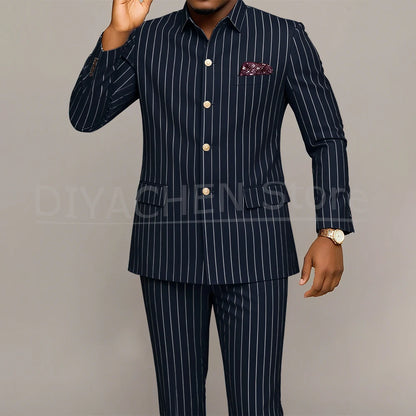 Costume Homme Slim Fit LAIDITYA – Simple Boutonnage, Style Smart Casual &amp; Sur-Mesure Artisanal