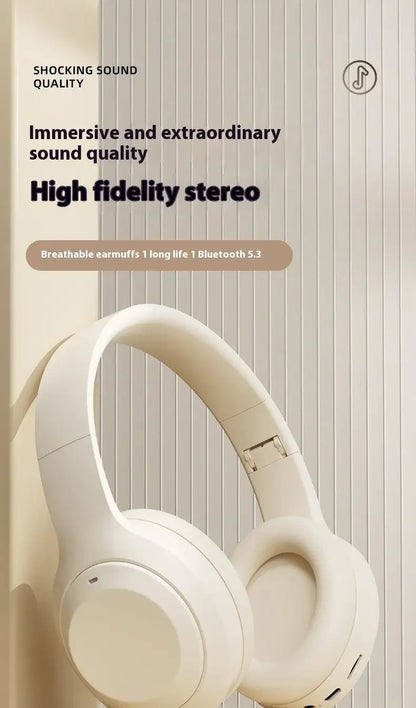 Over-Ear Hi-Fi Stereo M5 Headsets Wireless Bluetooth 5.3 Headphones Sports Gaming Earphones Support TF/AUX Noise Reduction