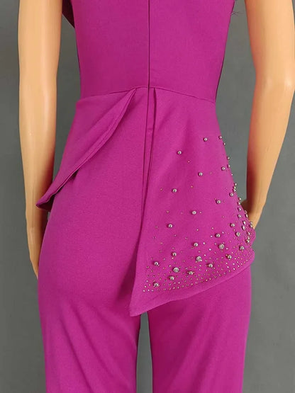 Combinaison Bustier Slim à Rivets – Édition Spéciale "Birthday &amp; Event"