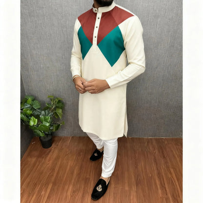 2026 Men's Clothing Ethnic Print Plus Size Tops Wedding Wear Classic Morocco Kaftan Herren Muslim Tenue Arabe Homme﻿