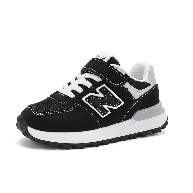 Children's Sneakers Kids Fashion Design White Non-slip Casual Shoes Boys Girls Hook Breathable Sneakers Toddler Outdoor Shoes