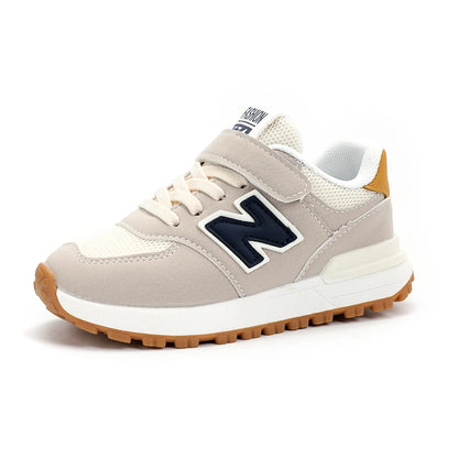 Children's Sneakers Kids Fashion Design White Non-slip Casual Shoes Boys Girls Hook Breathable Sneakers Toddler Outdoor Shoes