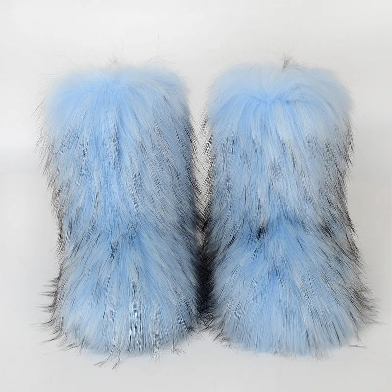 Bottes de Neige de Luxe en Fausse Fourrure EAEOVNI – Chaleur, Style &amp; Confort Gothique Chic