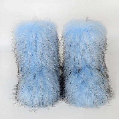 Bottes de Neige de Luxe en Fausse Fourrure EAEOVNI – Chaleur, Style &amp; Confort Gothique Chic