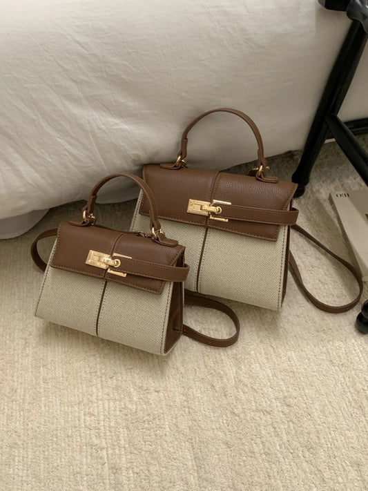 Elegant Versatile Ladies Crossbody Bag Handbag  Bag Fashionable Outgoing Small Handle Bag Commuting Style Detachable Strap