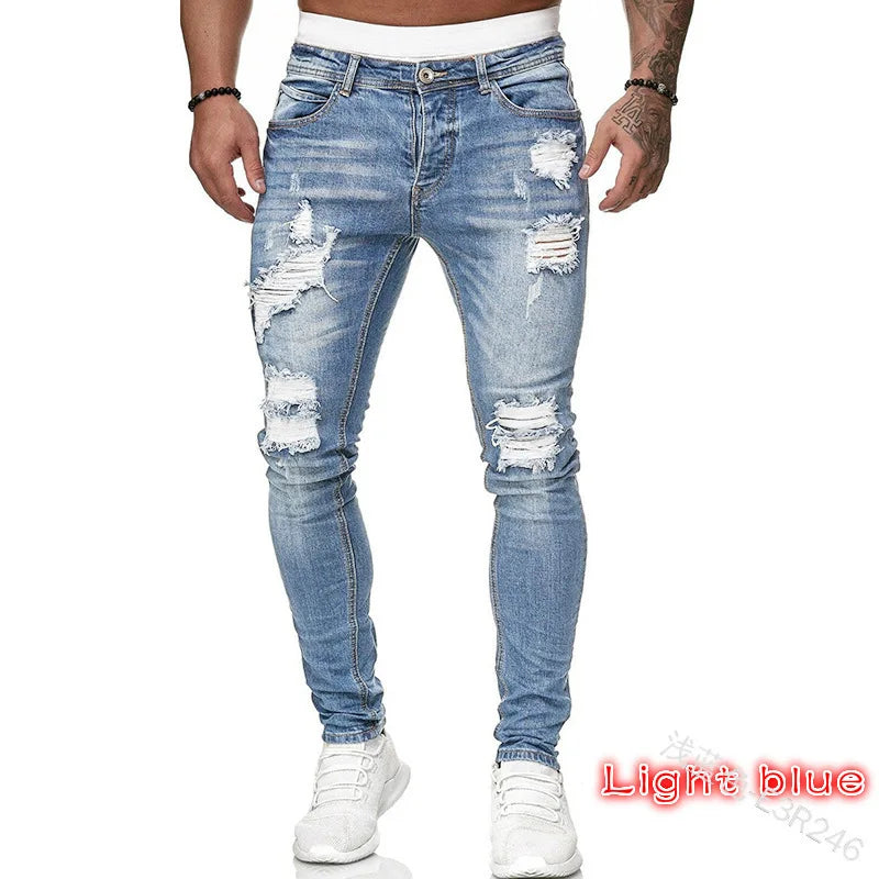 Jean Coupe Pencil en Denim Premium – Style Casual, Taille Basse &amp; Délavage Clair