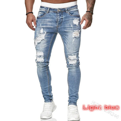 Jean Coupe Pencil en Denim Premium – Style Casual, Taille Basse &amp; Délavage Clair