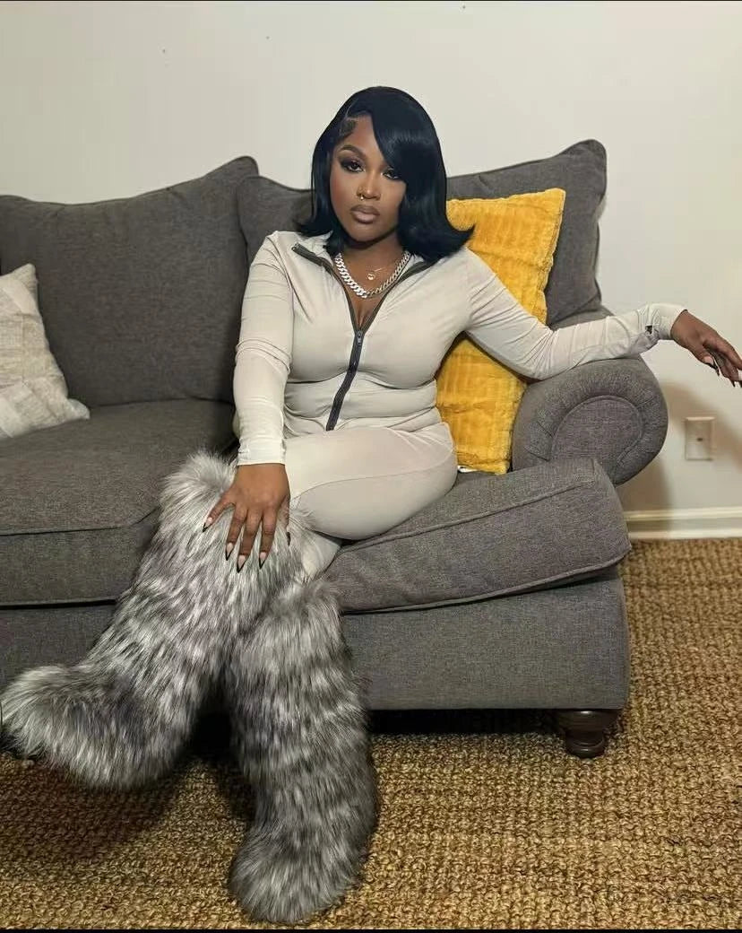 Cuissardes de Neige "Furry Punk" HSFUR – Chaleur Extrême &amp; Style Alternatif