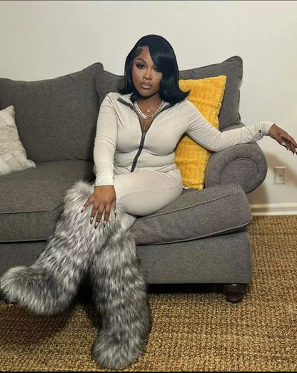 Cuissardes de Neige "Furry Punk" HSFUR – Chaleur Extrême &amp; Style Alternatif