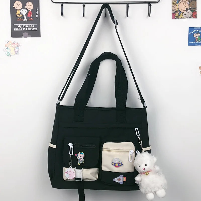 New Canvas Women Handbags Messenger Bag Youth Ladies Fashion Shoulder Tote Bag Versatile Female Crossbody Bags Pouch Pack Bolsas