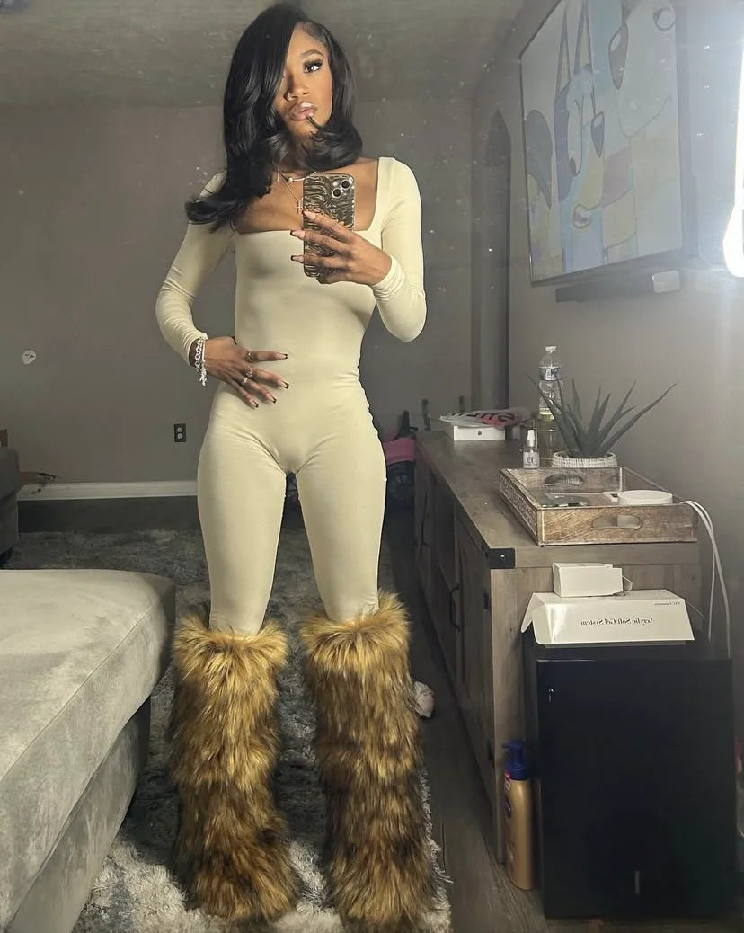 Cuissardes de Neige "Furry Punk" HSFUR – Chaleur Extrême &amp; Style Alternatif