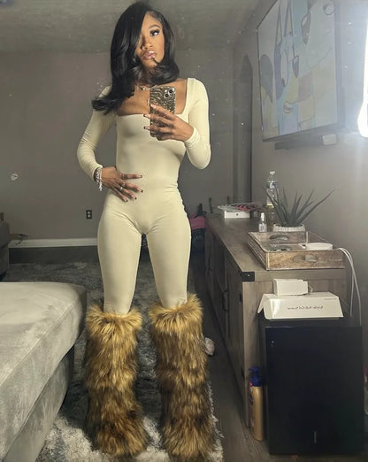 Cuissardes de Neige "Furry Punk" HSFUR – Chaleur Extrême &amp; Style Alternatif