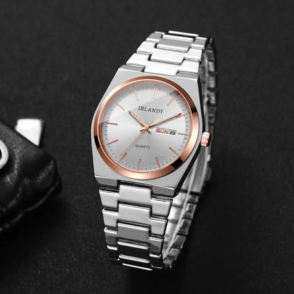 Luxury Men Business Watches Calendar Quartz Wristwatches For Mens Clock Reloj Hombre（Without Box）