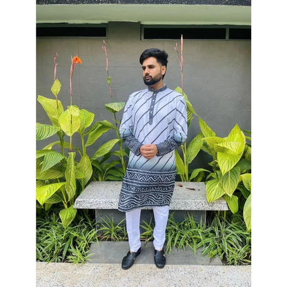 Muslim Kurtta Caftan Dubai Men'S Robe Long-Sleeved Ethnic Style 2026 Stand Collar Arabic Clothing National style Middle Eastern