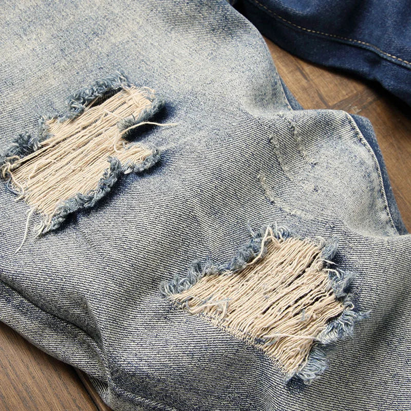Jean Slim Classique en Denim Rigide – Style Casual Épuré &amp; Confort Toutes Saisons