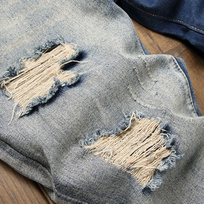 Jean Slim Classique en Denim Rigide – Style Casual Épuré &amp; Confort Toutes Saisons