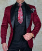 Men's Wedding Suit 2023 Italian Design Custom Black Smoking Tuxedo Jacket 3-piece Set (coat Vest Pants) Men's Groom Terno Suit