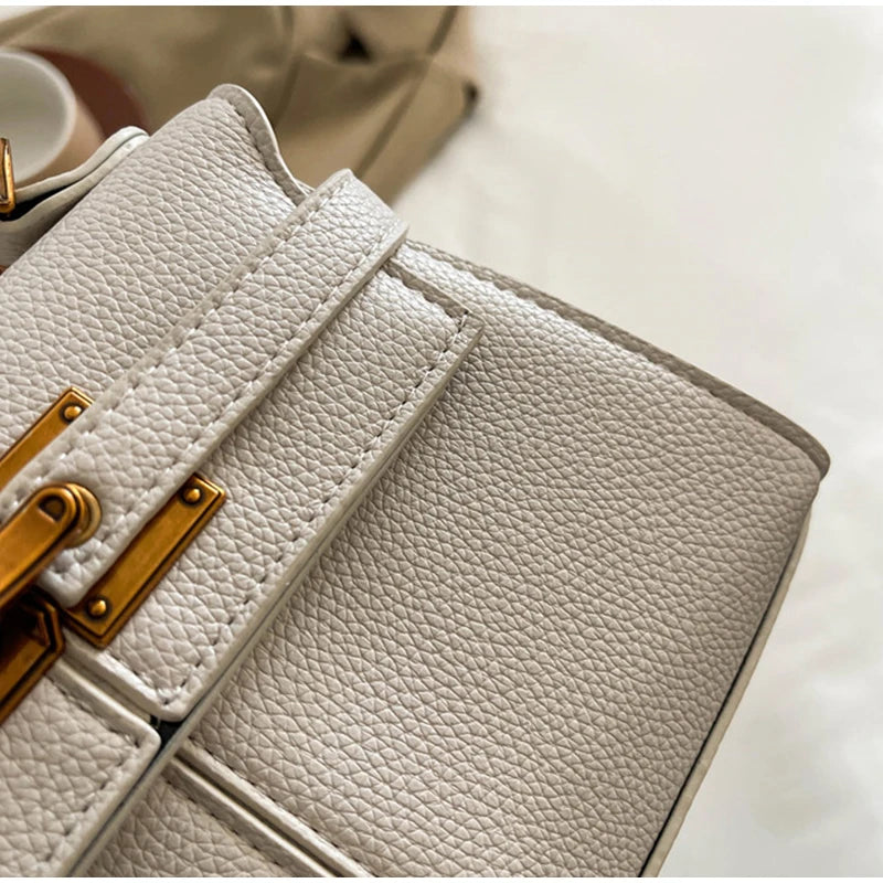 Brand Luxury Trapezoidal Clutch Bag Hardware Lock Design Square Bag Fashion Shoulder Handbag Crossbody Women Evening Clutches