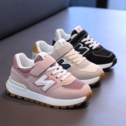 Children's Sneakers Kids Fashion Design White Non-slip Casual Shoes Boys Girls Hook Breathable Sneakers Toddler Outdoor Shoes