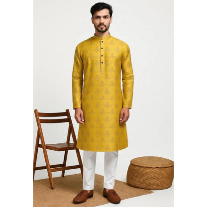 India Men Spring Shirt Tradition Kurtas Vintage Long Blouse