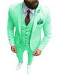 New Pink Men's 3 Pieces Suit Formal Business Notch Lapel Slim Fit Tuxedos Best Man Blazer For Wedding(Blazer+Vest+Pants)