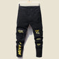 Jean Slim en Denim Lourd Stretch LVCCCI'S – Style Preppy &amp; Finitions Lettrées