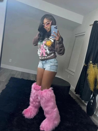 Cuissardes de Neige "Furry Punk" HSFUR – Chaleur Extrême &amp; Style Alternatif