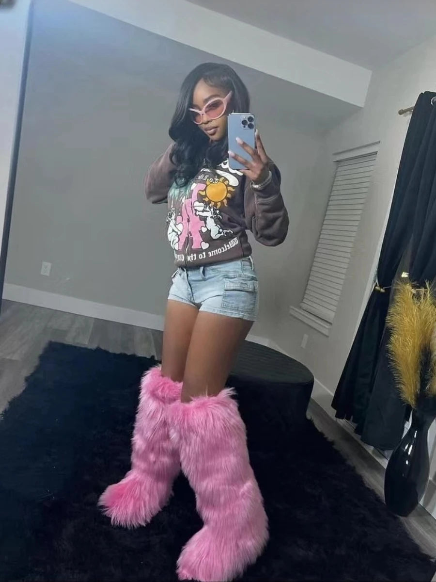 Cuissardes de Neige "Furry Punk" HSFUR – Chaleur Extrême &amp; Style Alternatif