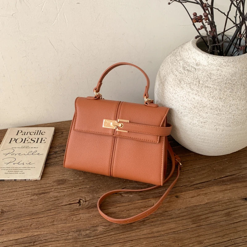 Elegant Versatile Ladies Crossbody Bag Handbag  Bag Fashionable Outgoing Small Handle Bag Commuting Style Detachable Strap