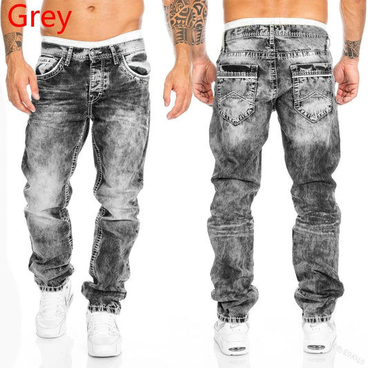 Jean Coupe Pencil en Denim Premium – Style Casual, Taille Basse &amp; Fini Adouci