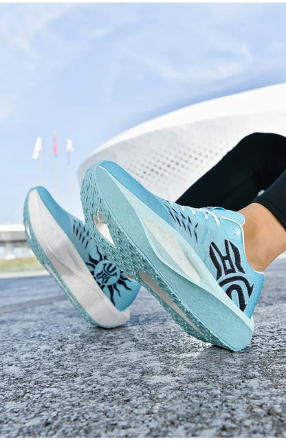 Marathon Men Running Shoes Carbon Board Sports Breathable Comfortable Athletic Air Cushion Women's Lightweight Nonskid Sneakers