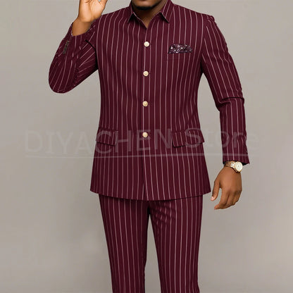 Costume Homme Slim Fit LAIDITYA – Simple Boutonnage, Style Smart Casual &amp; Sur-Mesure Artisanal