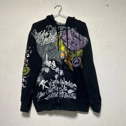 Explosions Y2K Hooded sweater Men American Retro Hip-Hop Street Graffiti Unisex Zipper Hoodie Fashion Printed Pattern Sweatshirt