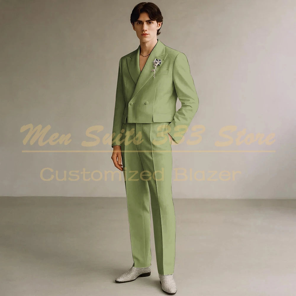 Costume Formel de Luxe KSDN – Double Boutonnage, Coupe Droite &amp; Sur-Mesure Premium