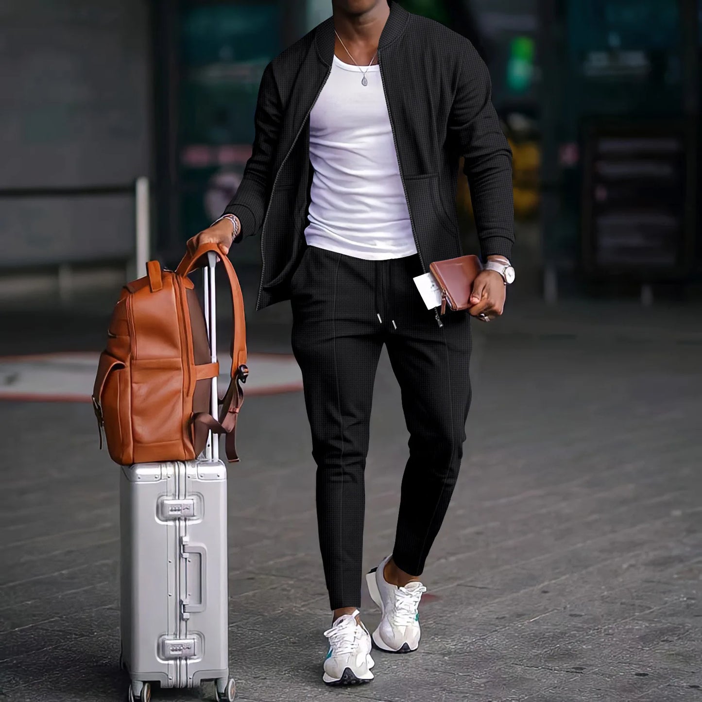 Ensemble Sportif – Style Urbain &amp; Confort Quotidien (Printemps-Automne)