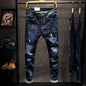 Jean Slim Déchiré Usé Tsingyi – Style Casual, Effet Moustache &amp; Confort Stretch