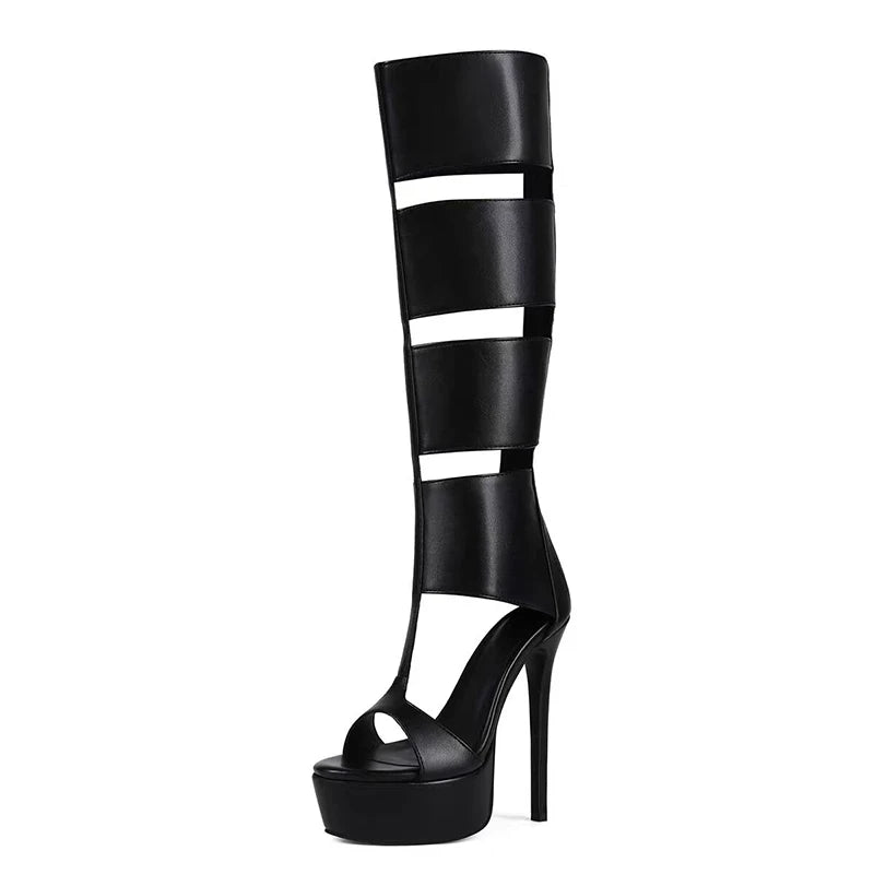 Summer sexy high heel platform  women sandal belt peep toe night party sandal