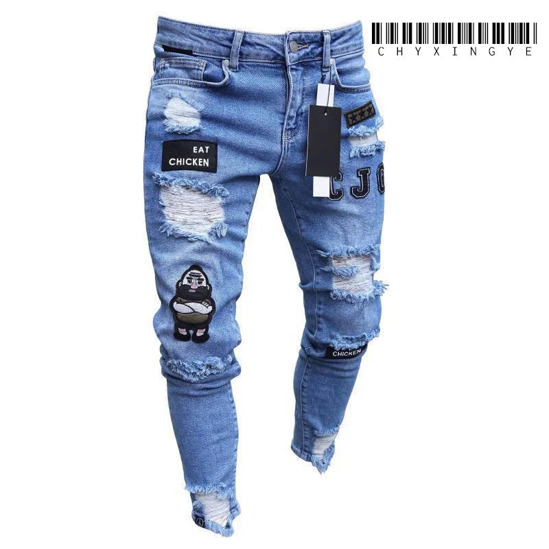Jean Coupe Pencil en Denim Premium – Style Casual, Taille Basse &amp; Délavage Clair
