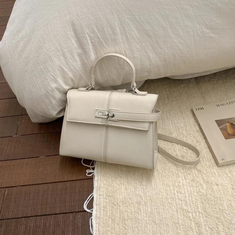 Elegant Versatile Ladies Crossbody Bag Handbag  Bag Fashionable Outgoing Small Handle Bag Commuting Style Detachable Strap
