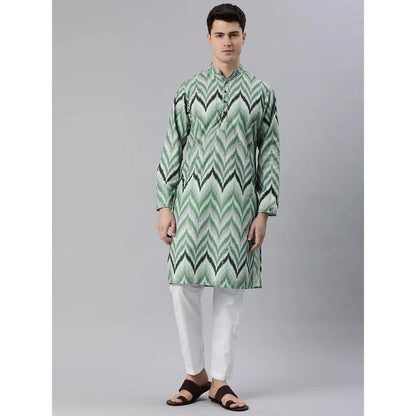 Vardha Regular Fit Kurta Mandarin Collar Long Suitable All Occasions Such Wedding Hari Raya Aidilfitri Prayer Wear Man