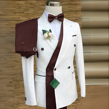 Costume de Mariage Ample Fnoexw – Style Formel, Confort Coton &amp; Braguette à Boutons